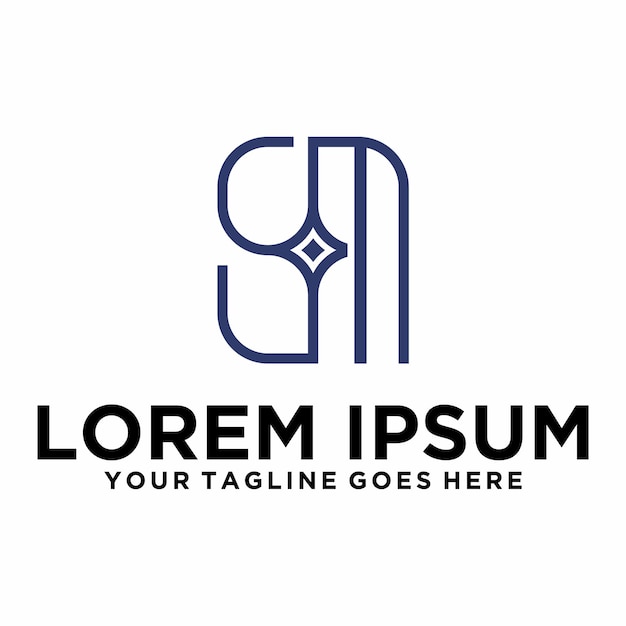 letra SM logotipo moderno simple