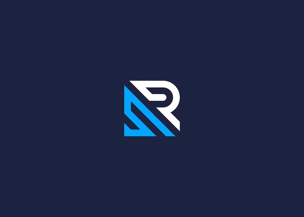 letra sr con logotipo cuadrado diseño de icono modelo de diseño vectorial inspiración