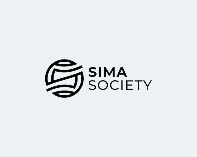 Letra SS Naturaleza Simple Logotipo Mondern