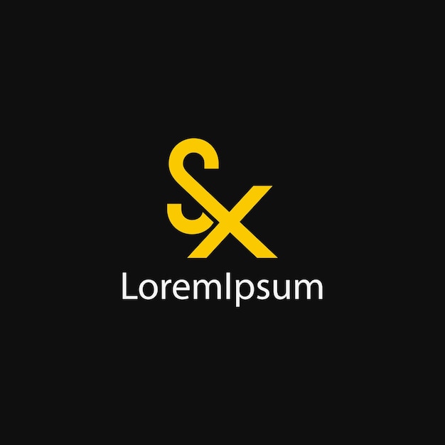 Letra SX simple logo moderno elegante logotipo vector ilustración