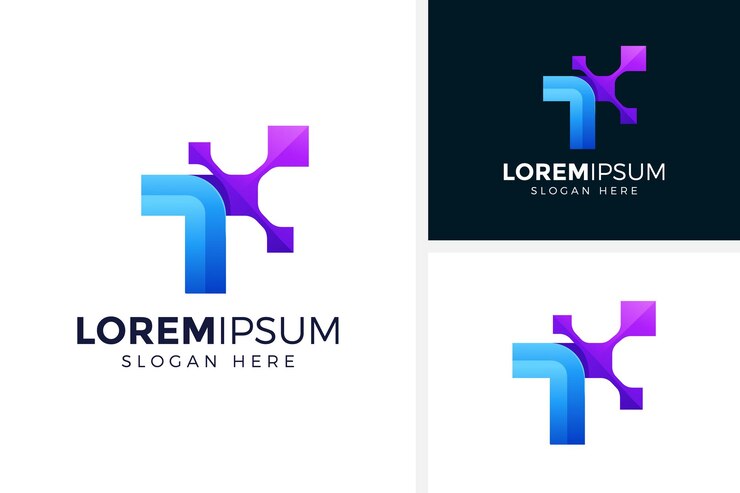 letra t concepto tecnología logotipo diseño vector ilustración