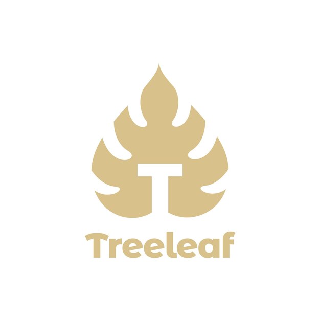 Letra T con diseño de logotipo de hoja de arce vector gráfico símbolo icono ilustración idea creativa