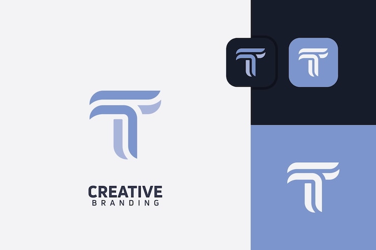 Vector la letra t es el logotipo de la marca.