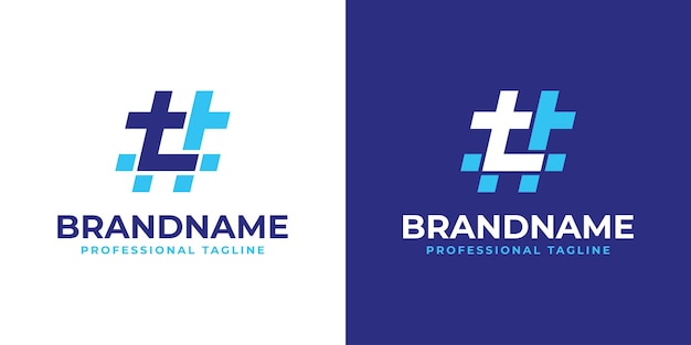 La letra T Hashtag Logotipo adecuado para cualquier negocio con la inicial T