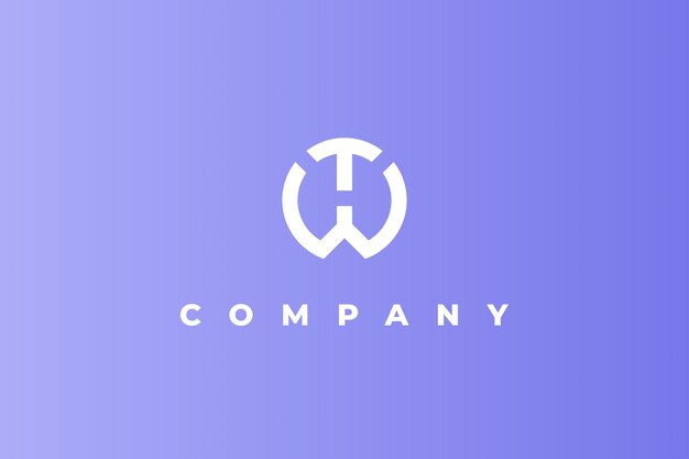 letra t y m círculo logotipo mínimo