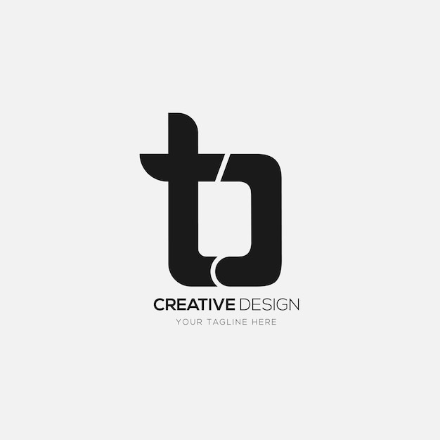 Letra tb o bt logotipo abstracto creativo