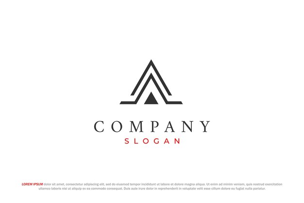 una letra triángulo logotipo mínimo