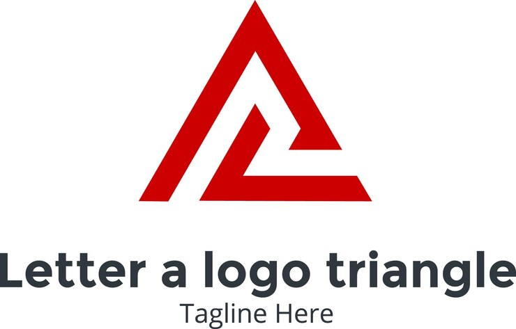 Vector letra un triángulo del logotipo