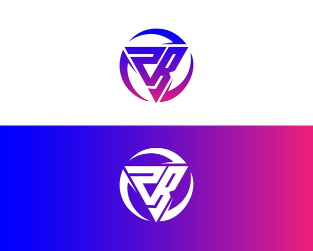 Letra De Triángulo Minimalista Diseño De Logotipo PR Formato Vectorial De Moda Creativa