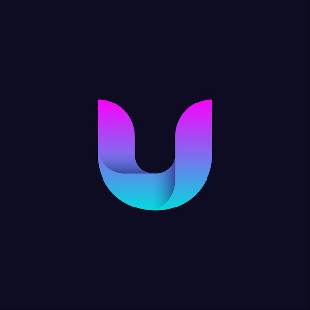 letra u logotipo de gradiente moderno