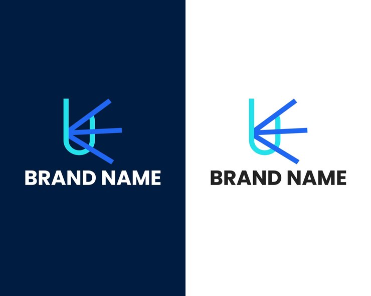 Vector letra u y una plantilla de diseño de logotipo moderno