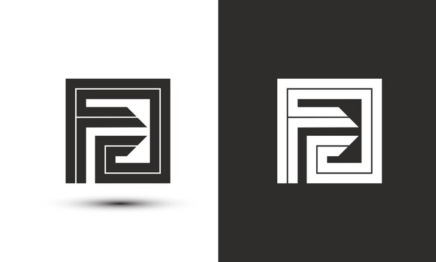 Vector letra única fg este logotipo tiene un alto nivel de legibilidad en varios tamaños y se puede usar en varios medios fácilmente