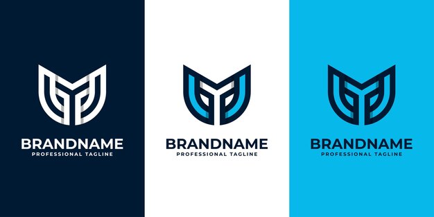 Letra UY o YU Monogram Logo adecuado para cualquier negocio con iniciales UY o YU