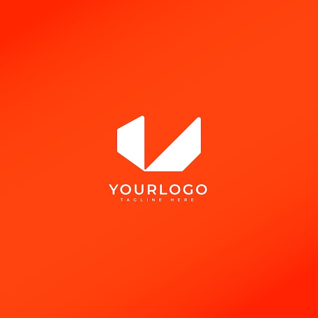 La letra V deportiva logotipo inicial concepto de diseño moderno