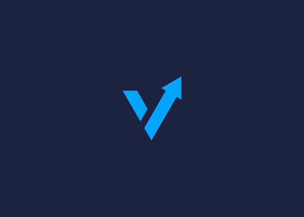 letra v con flecha diseño de icono de logotipo inspiración de plantilla de diseño vectorial