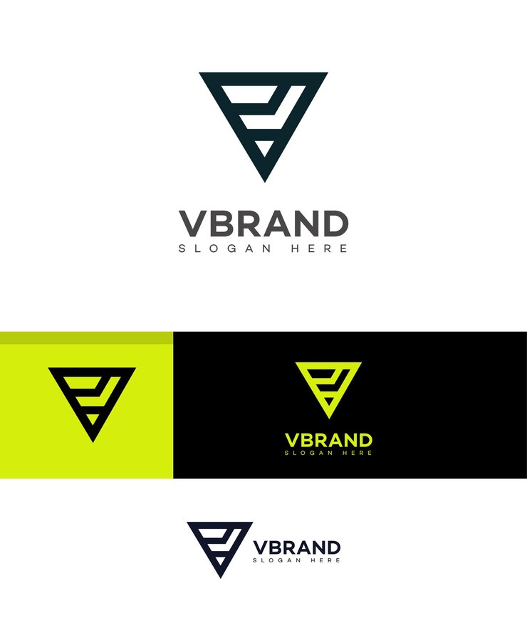Vector la letra v del logotipo, el ícono de la marca, la identidad del signo, el símbolo de la plantilla