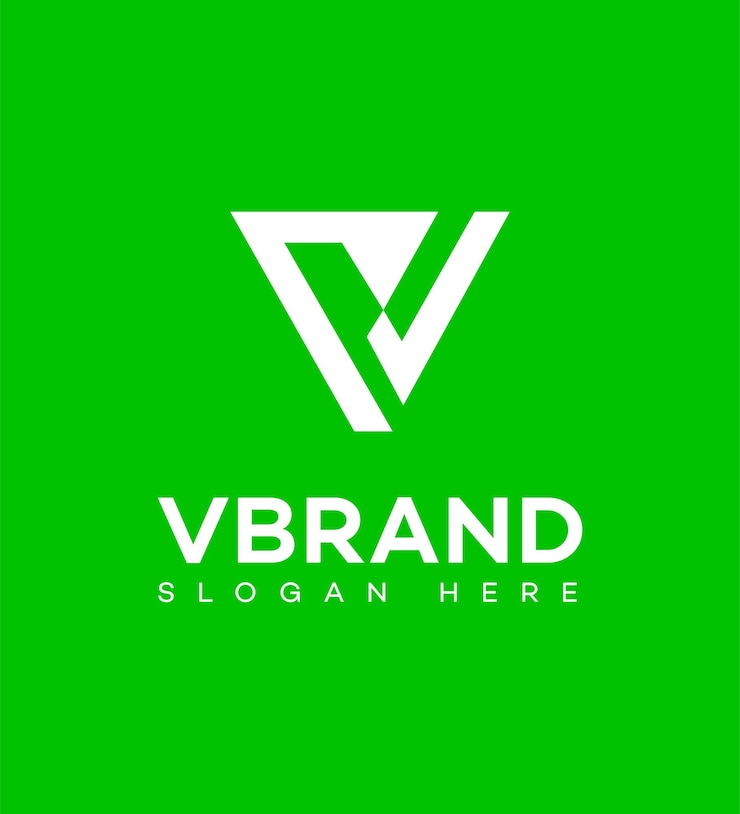 Vector la letra v del logotipo, el ícono de la marca, la identidad del signo, el símbolo de la plantilla