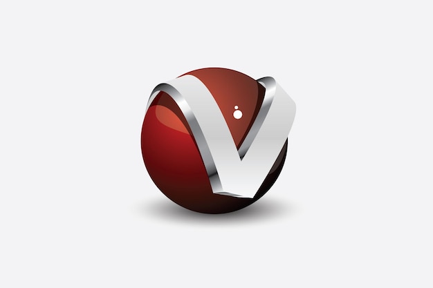 La letra V sostiene la esfera.