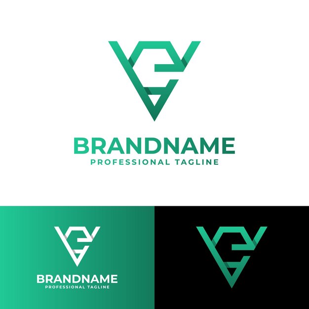 Letra ve monograma logotipo adecuado para negocios con las iniciales ve o ev