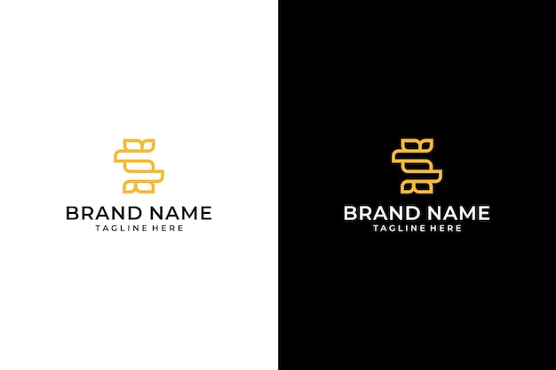 letra de vector del logotipo S minimalis
