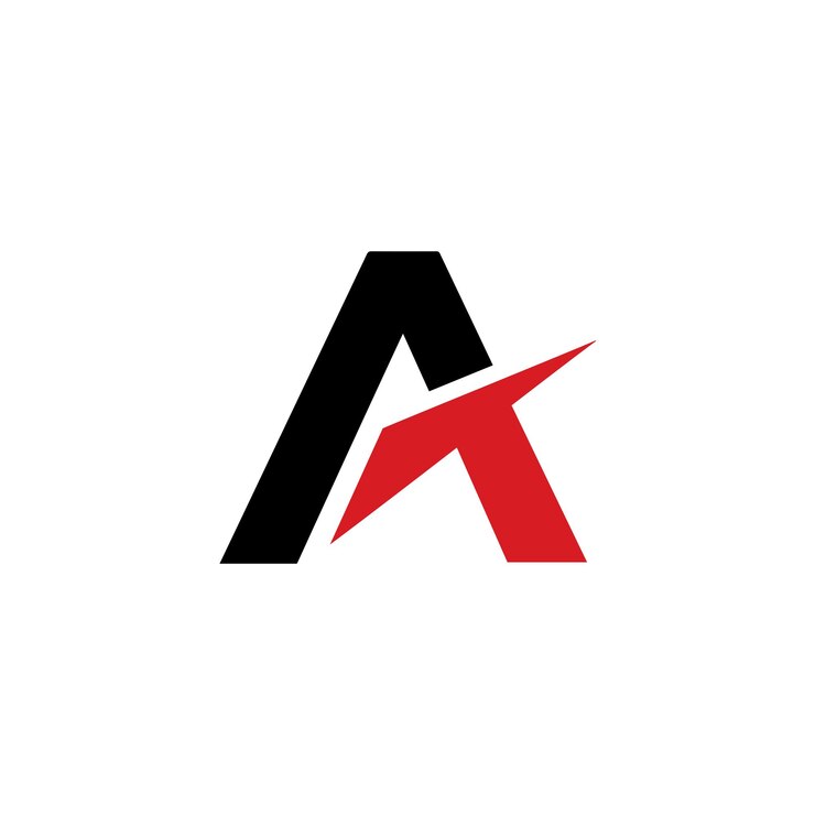 Letra vectorial en el logotipo de la marca minimalista con el símbolo inicial en