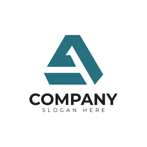 letra vectorial una plantilla de logotipo premium