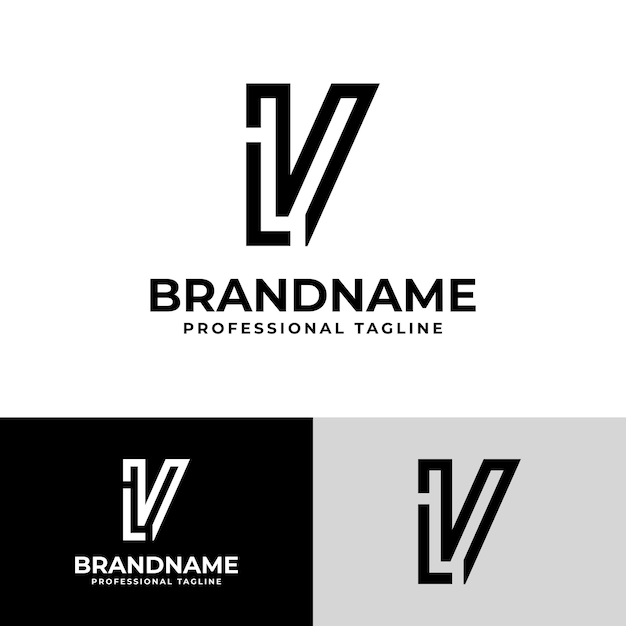 Vector letra vl logotipo moderno adecuado para empresas con iniciales vl o lv