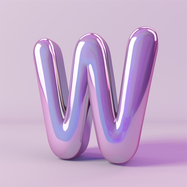 Vector la letra w en 3d