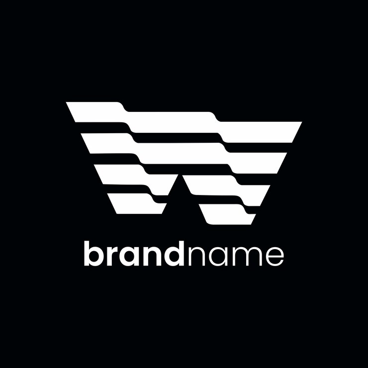 Vector letra w diseño de logotipo icono mínimo simple