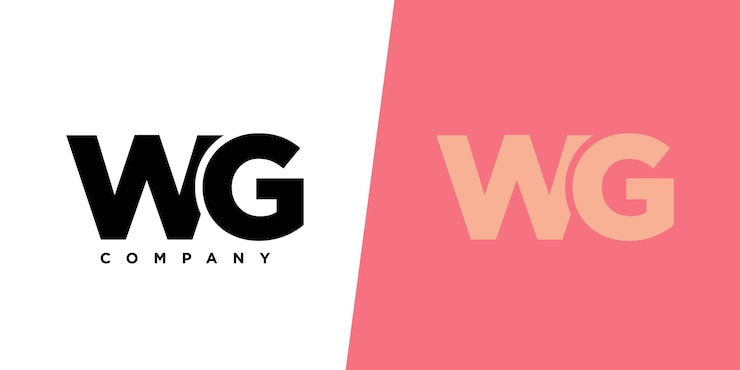 Vector la letra w y g plantilla de diseño del logotipo del grupo de trabajo logotipo basado en el monograma inicial mínimo