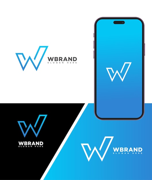 La letra W, el icono del logotipo, la identidad de la marca, el signo y el símbolo.