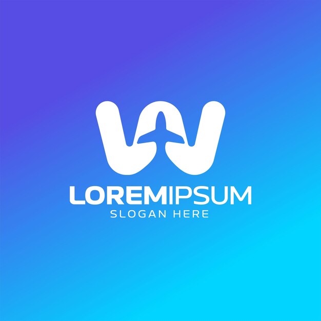 La letra W Logotipo de la agencia de viajes
