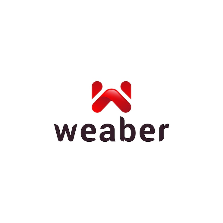 Vector letra w logotipo minimalista estético 3d moderno