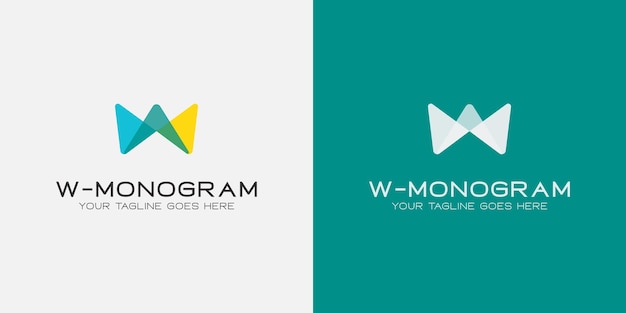 Letra W monograma logotipo diseño de logotipo basado en texto letras iniciales logotipo seguridad y tecnología