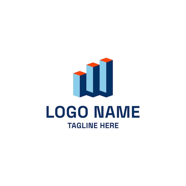 letra W con el vector del logotipo del gráfico