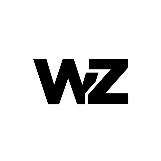 La letra W y Z La plantilla de diseño del logotipo WZ El logotipo basado en el monograma inicial mínimo