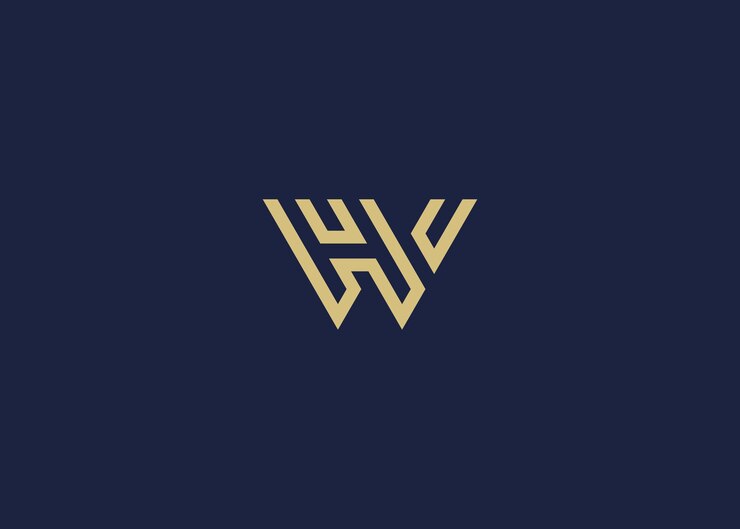 Vector letra wh o hw diseño de icono de logotipo inspiración de plantilla de diseño vectorial