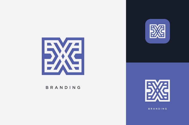 Vector la letra x es el logotipo de la marca.