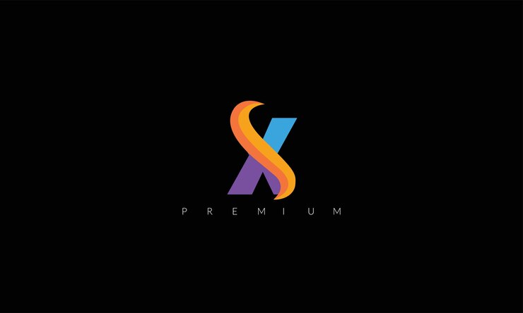 Vector letra x con forma de fuego única moderna monograma plano tipografía idea de diseño de logotipo