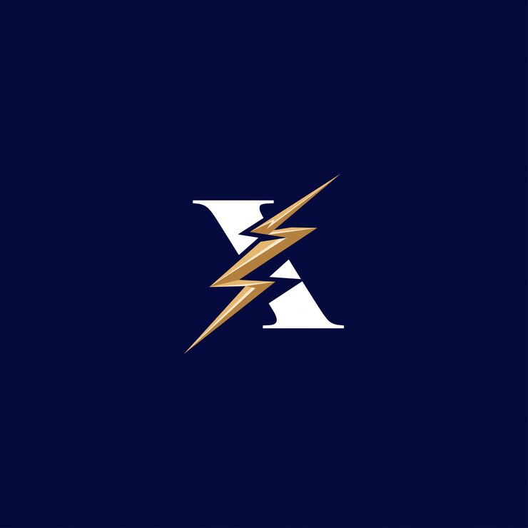 letra x con logo flash