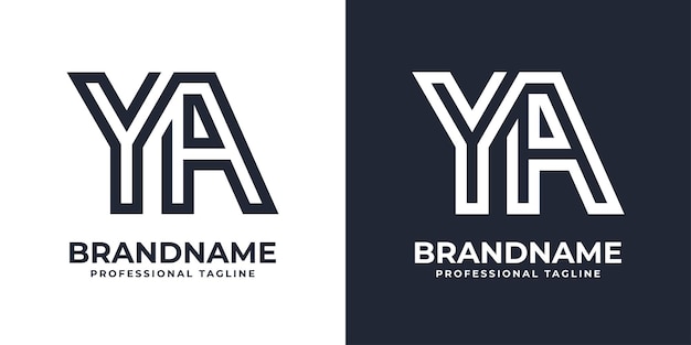 Letra YA o AY Logotipo de monograma de tecnología global adecuado para cualquier empresa con iniciales YA o AY
