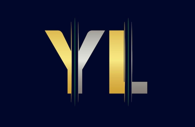 La letra YL logotipo colorido en el círculo Ilustración del logotipo vectorial