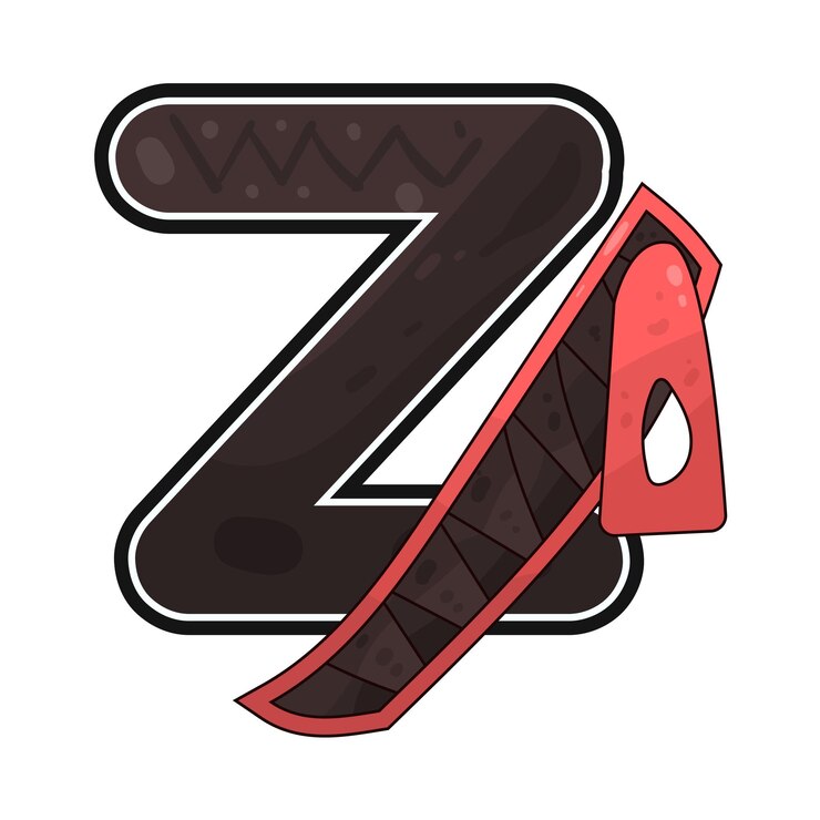 Vector letra z para la cremallera