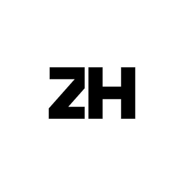 La letra Z y H plantilla de diseño del logotipo ZH Logotipo basado en el monograma inicial mínimo