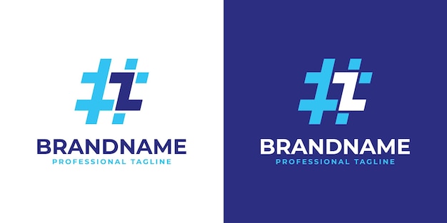 Letra Z Hashtag Logotipo adecuado para cualquier negocio con Z inicial