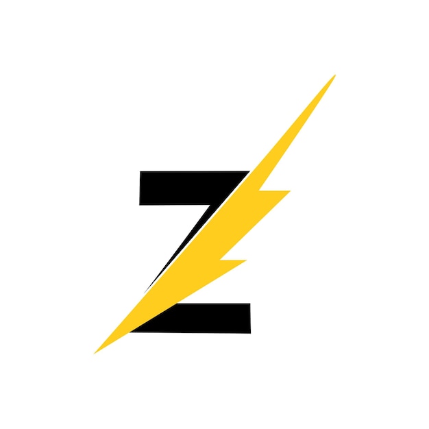 Letra Z Vector del ícono de energía de potencia