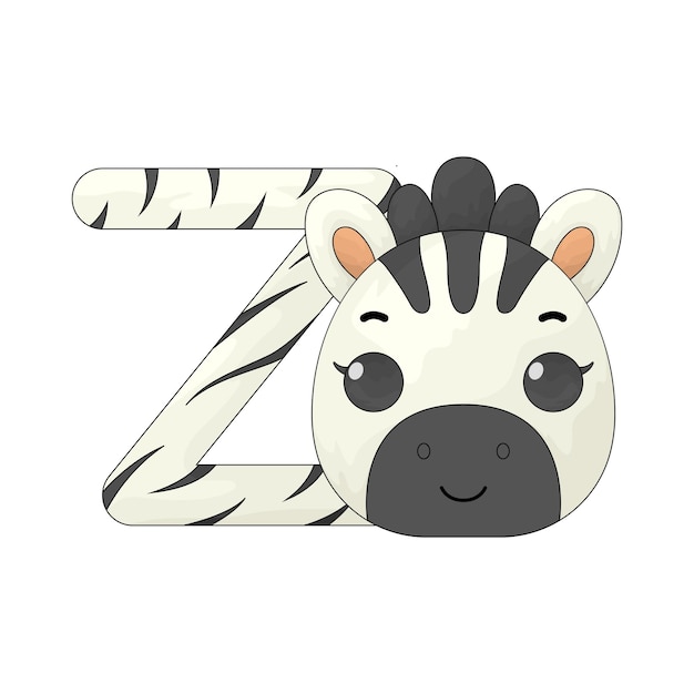 la letra z para Zebra