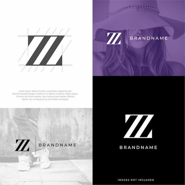 Letra z zz logo template