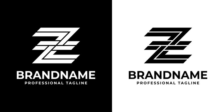 Vector la letra zz monograma logotipo adecuado para cualquier negocio con z o zz inicial