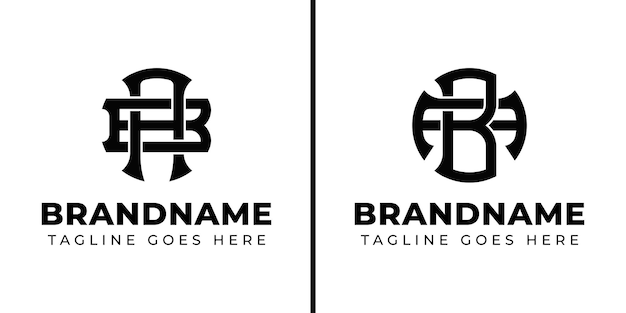 Letras AB y BA Monograma Logotipo adecuado para negocios con las iniciales BA o AB